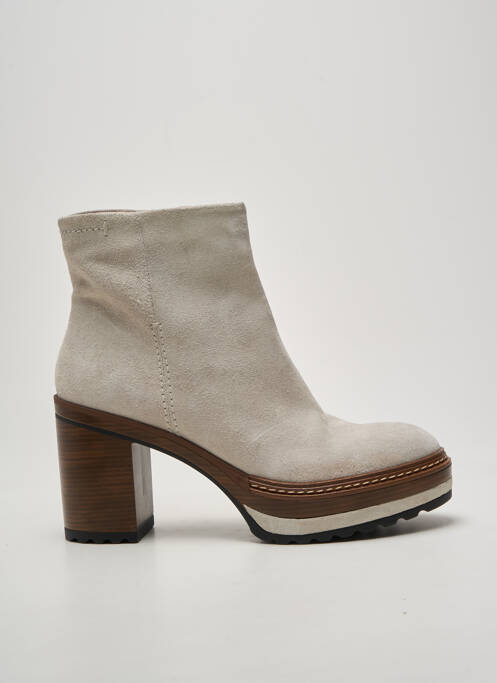 Botine/ghete toc pătrat toc de 7 la 9 cm gri PONS QUINTANA femme