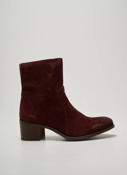Botine/ghete toc pătrat toc de 4 la 6 cm violet ALIWELL femme