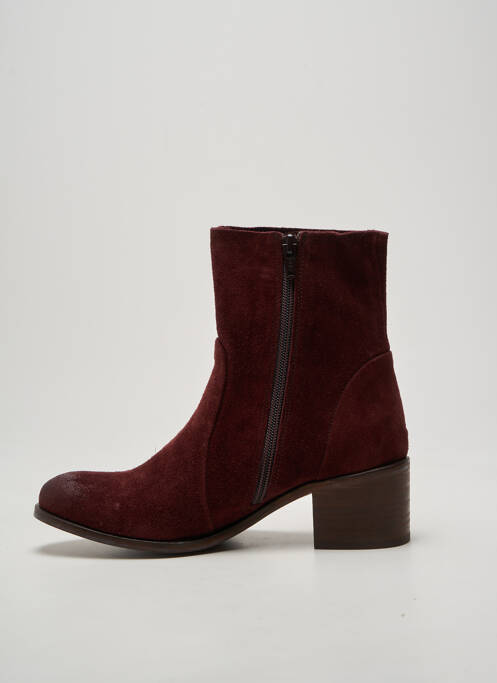 Botine/ghete toc pătrat toc de 4 la 6 cm violet ALIWELL femme