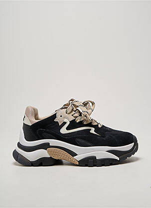 Adidași vârf rotund toc de 4 la 6 cm negru ASH femeie