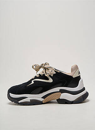 Adidași vârf rotund toc de 4 la 6 cm negru ASH femeie