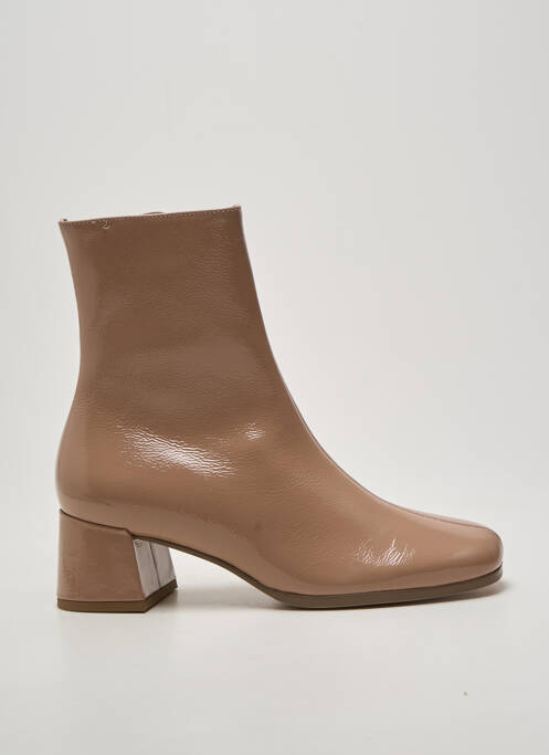 Botine/ghete toc pătrat toc de 4 la 6 cm bej HOGL femme