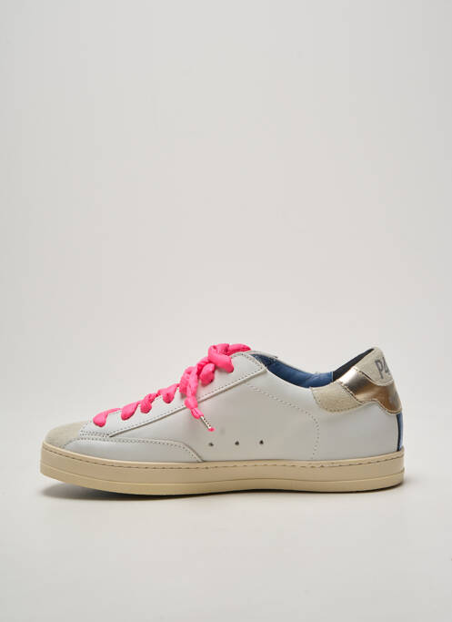 Adidași vârf rotund toc plat până la 3 cm alb P448 femme