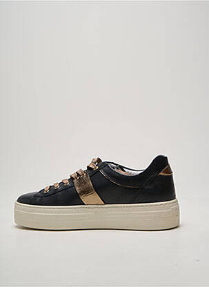 Adidași țesătură satinată toc de 4 la 6 cm negru NERO GIARDINI femeie