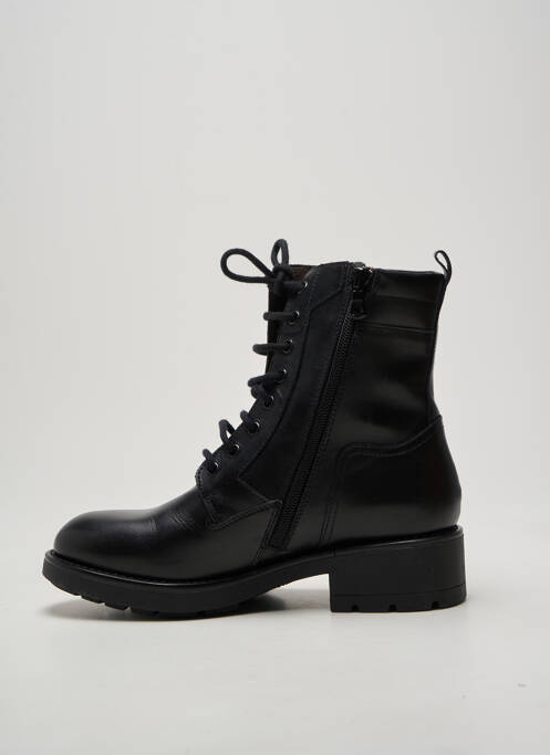 Botine/ghete închidere cu fermoar și șireturi toc plat până la 3 cm negru NERO GIARDINI femme