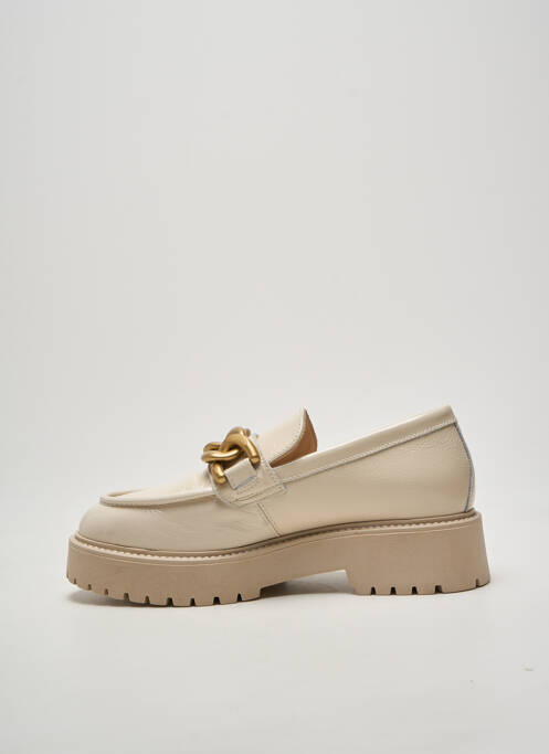 Mocasini efect șifonat toc de 4 la 6 cm bej NERO GIARDINI femme