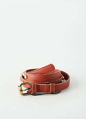 Curea țesătură imitație de piele maro VIRGINIE DARLING femme