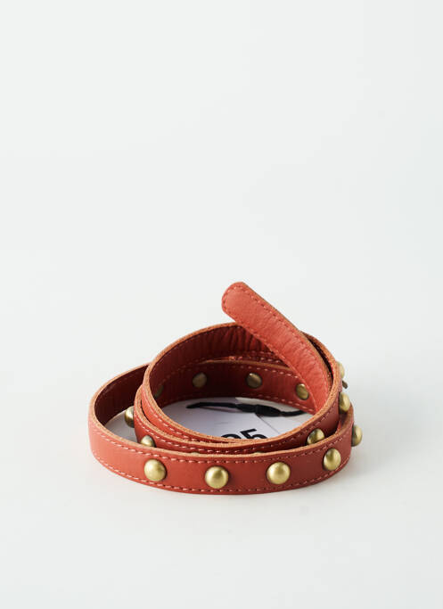 Curea țesătură imitație de piele maro VIRGINIE DARLING femme