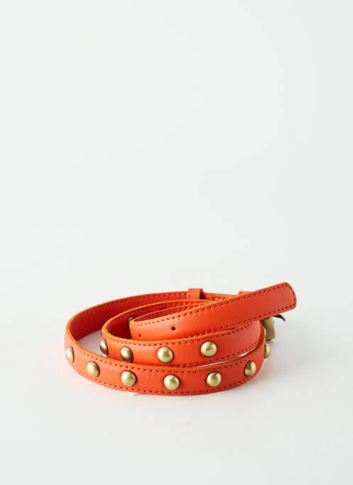 Curea țesătură imitație de piele portocaliu VIRGINIE DARLING femme