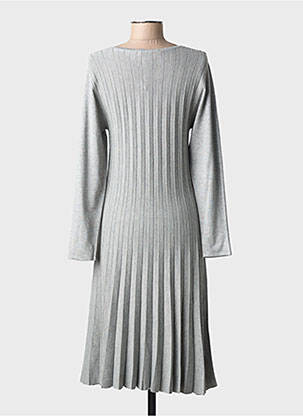 Rochie midi mâneci lungi mâneci lungi gri MD'M femeie
