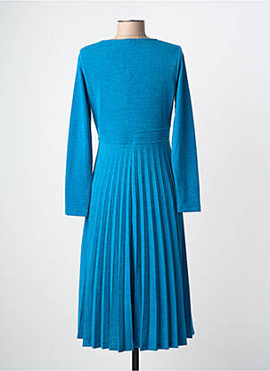 Rochie midi mâneci lungi mâneci lungi albastru MALOKA femeie