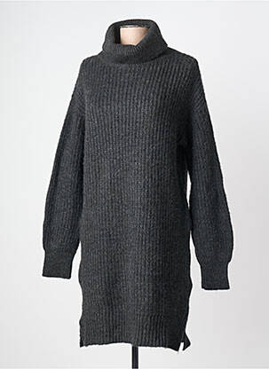 Rochie pulover strânsă pe partea de jos mâneci lungi gri ÉTYMOLOGIE femeie
