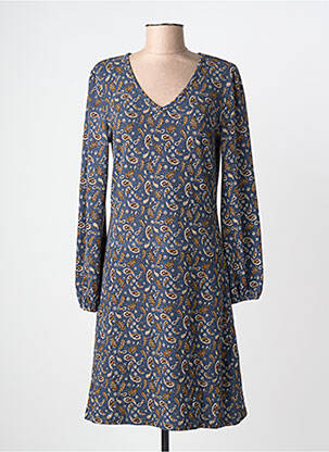 Rochie midi mâneci lungi mâneci lungi albastru MD'M femeie