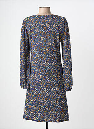 Rochie midi mâneci lungi mâneci lungi albastru MD'M femeie