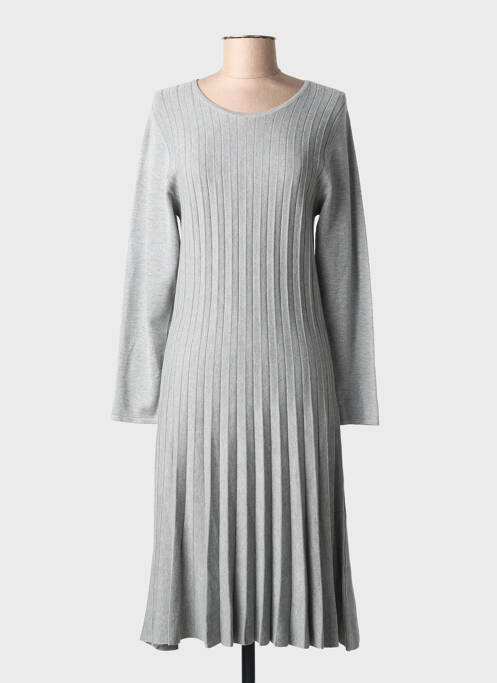 Rochie midi mâneci lungi mâneci lungi gri MD'M femme