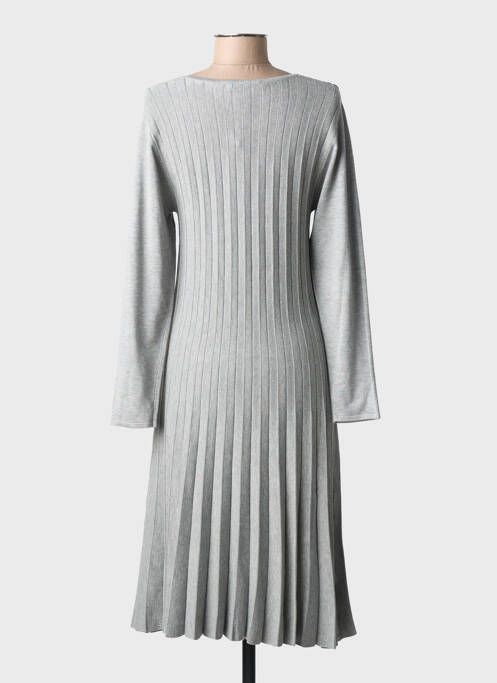 Rochie midi mâneci lungi mâneci lungi gri MD'M femme
