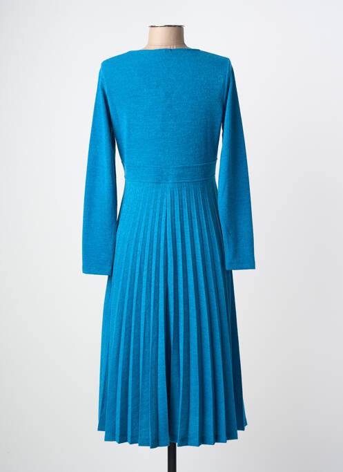 Rochie midi mâneci lungi mâneci lungi albastru MALOKA femme
