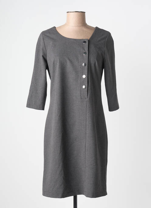 Rochie scurtă mâneci 3/4 mâneci 3/4 gri HIPPOCAMPE femme