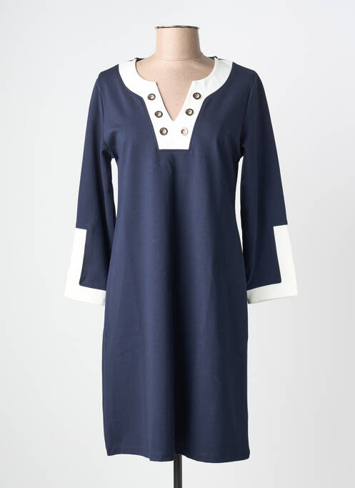 Rochie scurtă mâneci lungi mâneci lungi albastru MALOKA femme
