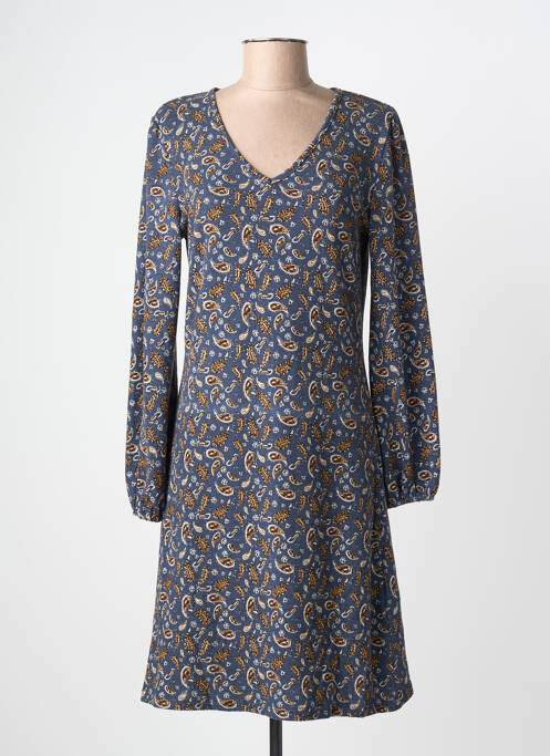 Rochie midi mâneci lungi mâneci lungi albastru MD'M femme