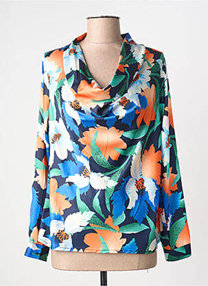 Top imprimeu fantezie mâneci lungi albastru HIPPOCAMPE femme