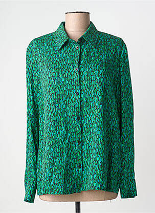 Cămașă imprimeu fantezie mâneci lungi verde BARBARA LEBEK femme