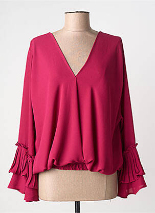 Top croială fluidă mâneci lungi violet BRIEFLY femme