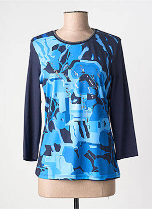 Top elasticitate mâneci lungi albastru BARBARA LEBEK femme