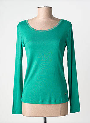 Top țesătură jersey mâneci lungi verde C'EST BEAU LA VIE femme