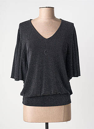 Top elasticitate mâneci lungi negru LE SINGE DE JULIE femme