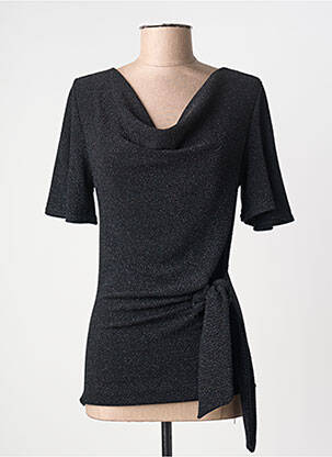 Top elasticitate mâneci scurte negru LE SINGE DE JULIE femme