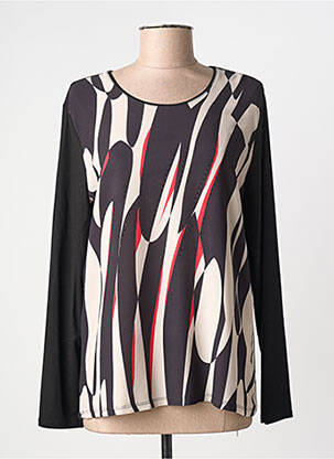 Top imprimeu fantezie mâneci lungi negru BARBARA LEBEK femme