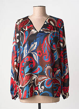 Bluză imprimeu fantezie mâneci lungi roșu HALOGENE femme