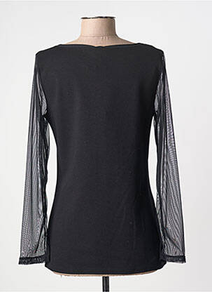 Top elasticitate mâneci lungi negru JANIRA femeie