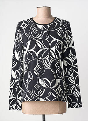 Top țesătură jersey mâneci lungi negru BARBARA LEBEK femme