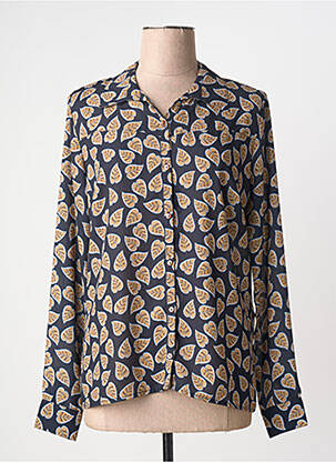 Cămașă țesătură crep mâneci lungi albastru GRIFFON femme