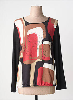 Top imprimeu fantezie mâneci lungi negru BARBARA LEBEK femme