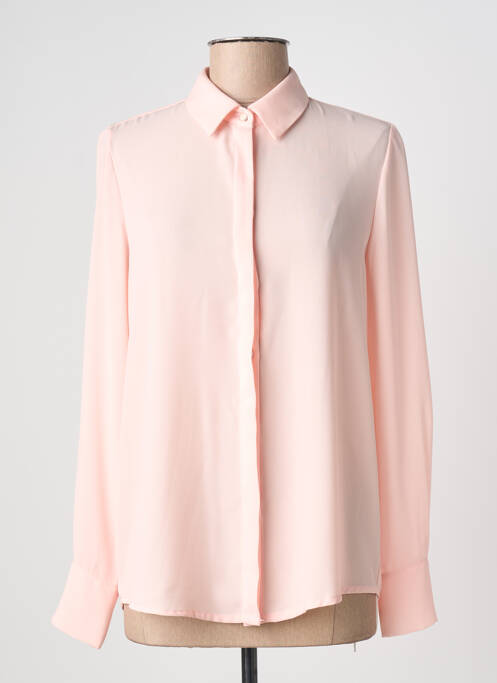 Cămașă țesătură crep mâneci lungi roz COTTONADE femme