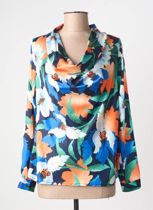 Top imprimeu fantezie mâneci lungi albastru HIPPOCAMPE femme