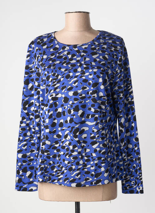 Top elasticitate mâneci lungi albastru GUY DUBOUIS femme