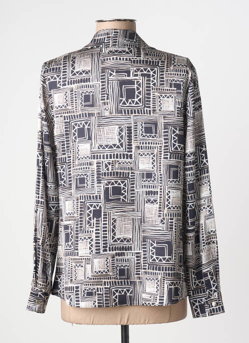 Cămașă imprimeu fantezie mâneci lungi negru MERI & ESCA femme