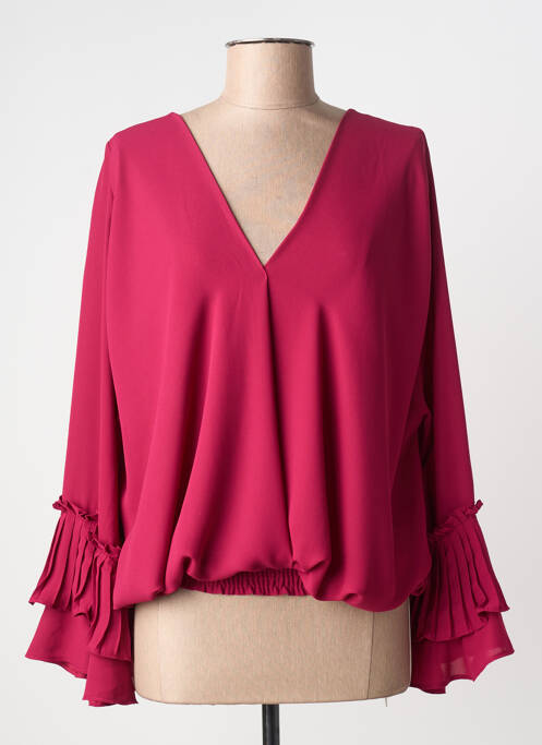 Top croială fluidă mâneci lungi violet BRIEFLY femme