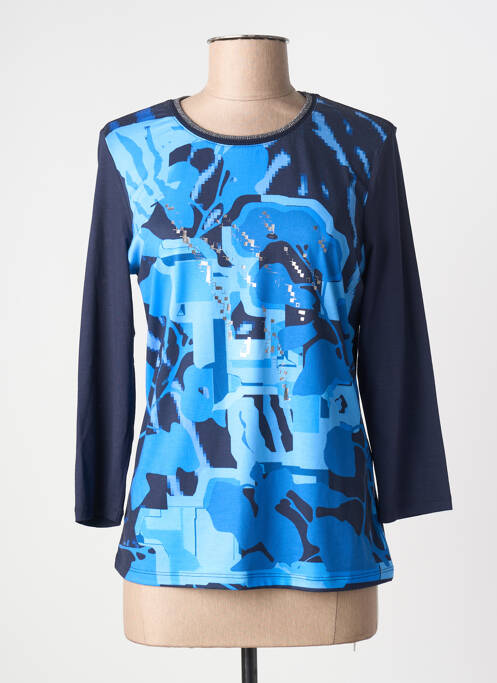 Top elasticitate mâneci lungi albastru BARBARA LEBEK femme