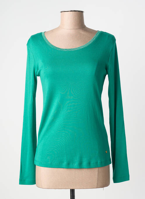 Top țesătură jersey mâneci lungi verde C'EST BEAU LA VIE femme