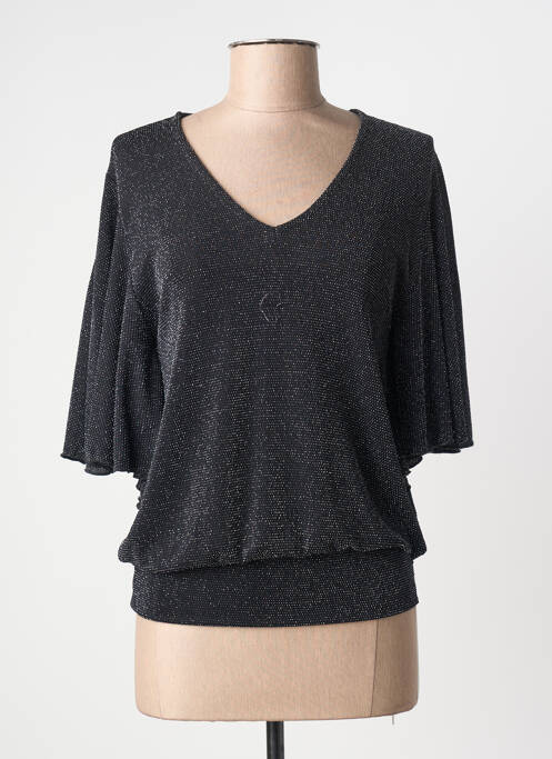 Top elasticitate mâneci lungi negru LE SINGE DE JULIE femme