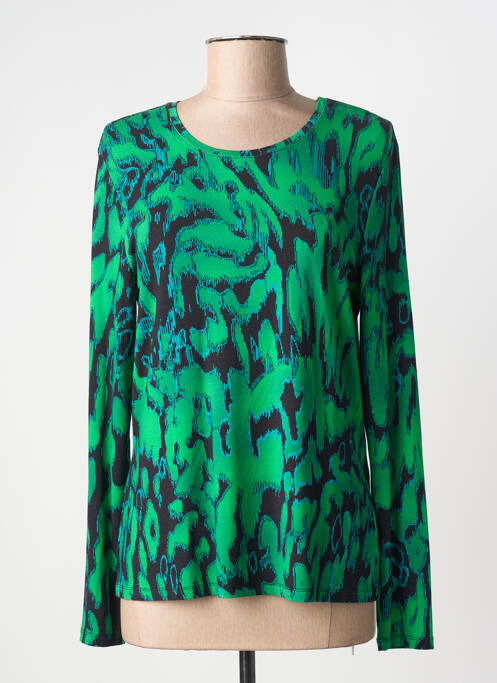 Top țesătură jersey mâneci lungi verde BARBARA LEBEK femme