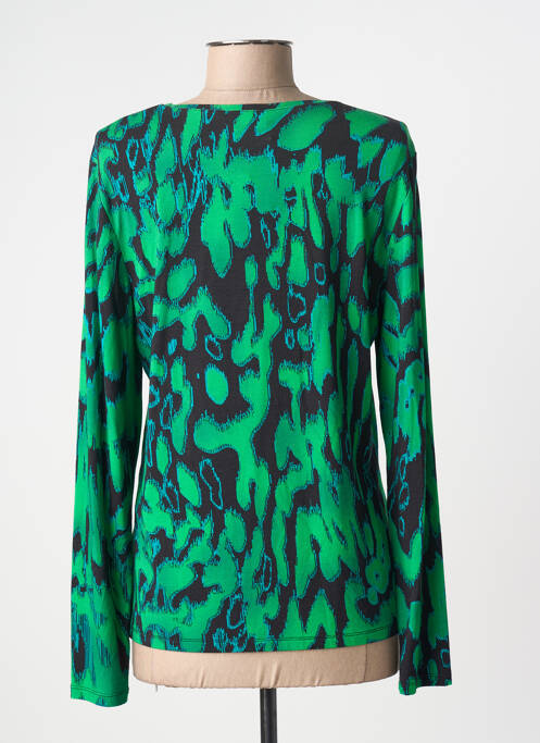 Top țesătură jersey mâneci lungi verde BARBARA LEBEK femme