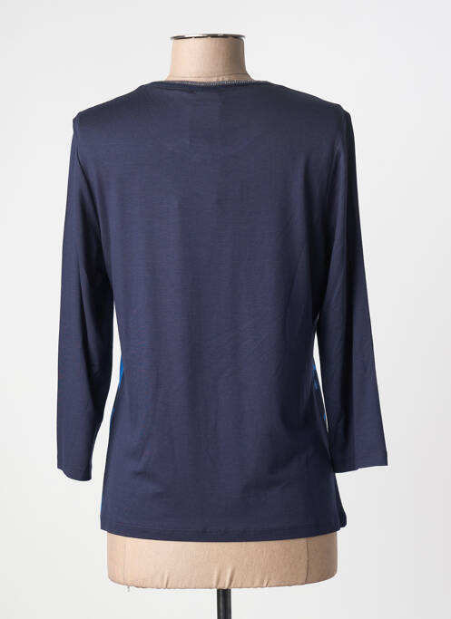 Top țesătură jersey mâneci lungi albastru BARBARA LEBEK femme