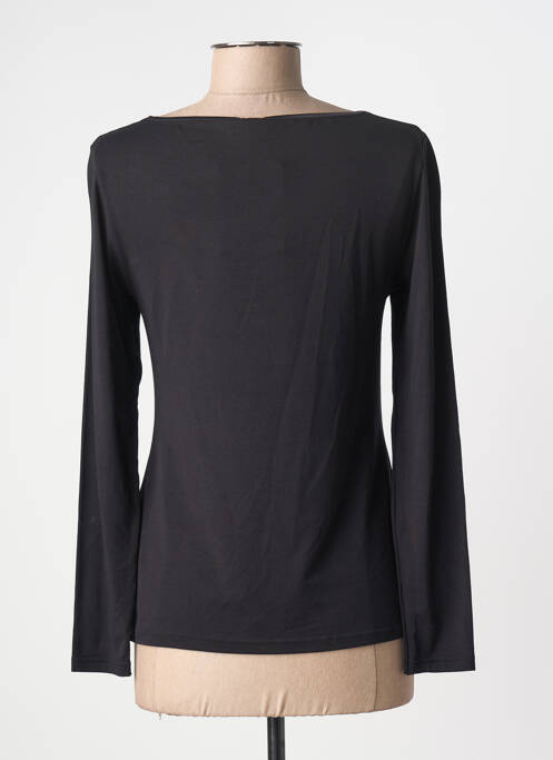 Top țesătură jersey mâneci lungi negru JANIRA femme