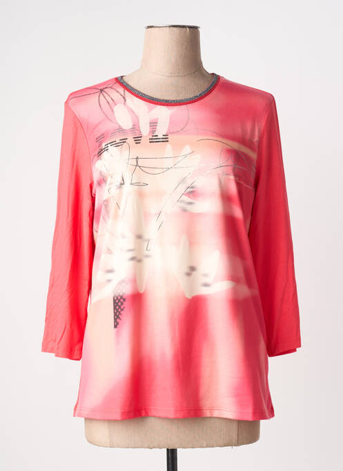 Top țesătură jersey mâneci lungi roz BARBARA LEBEK femme